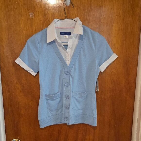 French Toast Blue and White Button Down Shirt - Picture 1 of 4